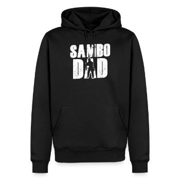 Sambo Papa Entraîneur d’arts martiaux Entraînement Aux arts martiaux - Sweat à capuche Premium bio Homme - noir - Devant - Nico (187cm)