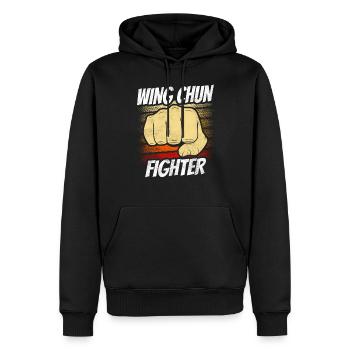 Wing Chun Kämpfer Kampfkunst Trainer Kampfsport - Männer Premium Bio Hoodie - Schwarz - Vorne - Nico (187cm)