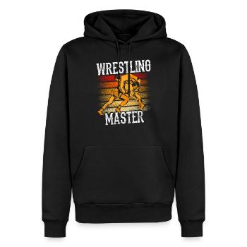 Wrestling Meister Ringer Ringkampf Ringen - Männer Premium Bio Hoodie - Schwarz - Vorne - Nico (187cm)