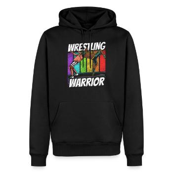 Wrestling Krieger Ringen Ringkampf Ringer - Männer Premium Bio Hoodie - Schwarz - Vorne - Nico (187cm)