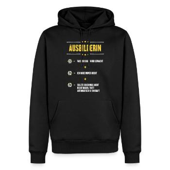 Ich Habe Immer Recht Ausbilderin Beruf Paragraphen - Männer Premium Bio Hoodie - Schwarz - Vorne - Nico (187cm)