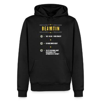 Ich Habe Immer Recht Beamter Beruf Paragraphen - Männer Premium Bio Hoodie - Schwarz - Vorne - Nico (187cm)