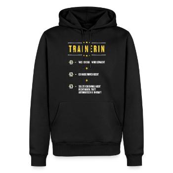 Ich Habe Immer Recht Trainerin Beruf Paragraphen - Männer Premium Bio Hoodie - Schwarz - Vorne - Nico (187cm)