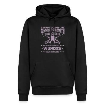 Zahnmedizinische Prophylaxeassistentin - Männer Premium Bio Hoodie - Schwarz - Vorne - Nico (187cm)