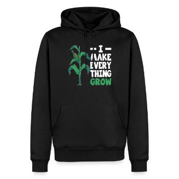Bauer I Make Everything Grow Farmer - Men’s Premium Organic Hoodie - black - Front - Nico (187cm)