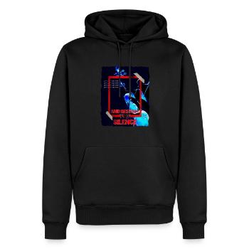 Geige Design im grunge Punk Look Geigenspieler - Männer Premium Bio Hoodie - Schwarz - Vorne - Nico (187cm)