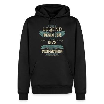 July 1978 Vintage Birthday - Men’s Premium Organic Hoodie - black - Front - Nico (187cm)