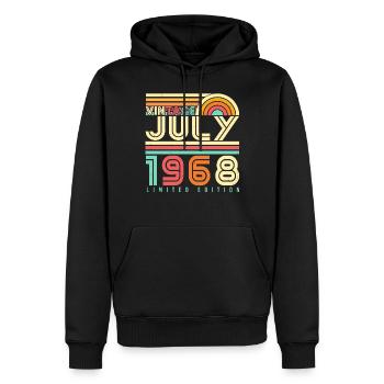 1968 Im Juli Vintage - Männer Premium Bio Hoodie - Schwarz - Vorne - Nico (187cm)
