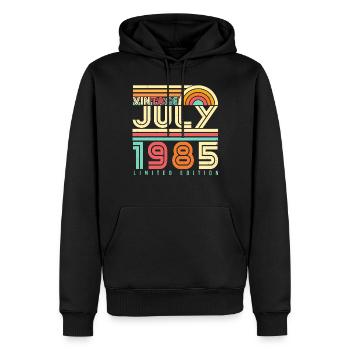 Baujahr 1985 Im Juli - Männer Premium Bio Hoodie - Schwarz - Vorne - Nico (187cm)