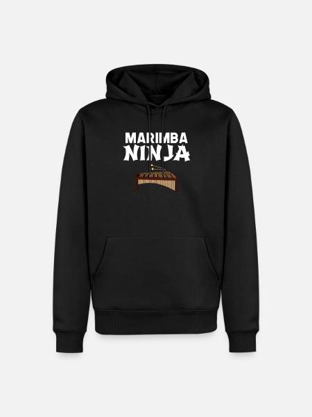 marimba ninja, marimba - Men’s Premium Organic Hoodie - black
