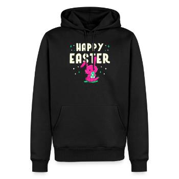 Happy Easter Easter Easter Easter Egg Sayings - Men’s Premium Organic Hoodie - black - Front - Nico (187cm)