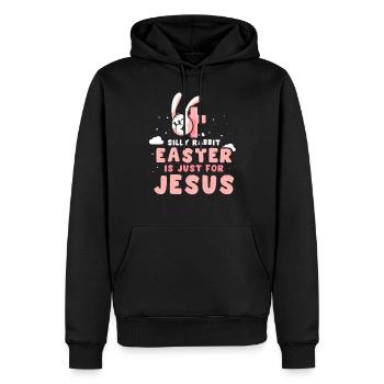 Stupide Lapin Pâques Est Seulement Pour Jésus-Christ - Sweat à capuche Premium bio Homme - noir - Devant - Nico (187cm)