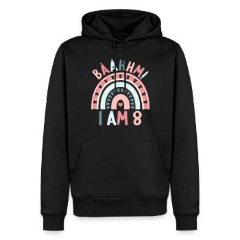 8 ans Rainbow Rainbow 8ème anniversaire - Sweat à capuche Premium bio Homme - noir - Devant - Nico (187cm)