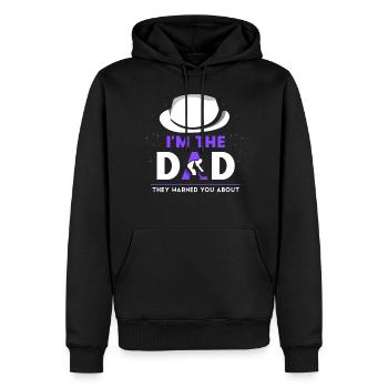 Je suis le Père dont ils vous ont mis en garde - Sweat à capuche Premium bio Homme - noir - Devant - Nico (187cm)