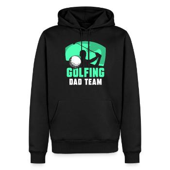 Golfing Papa Team Golfer Father Father Day Daddy - Men’s Premium Organic Hoodie - black - Front - Nico (187cm)