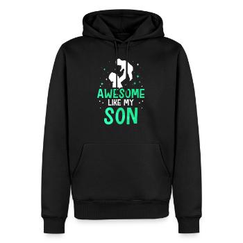 Fantastisch Wie Mein Sohn Papa Papi Vater Sprüche - Männer Premium Bio Hoodie - Schwarz - Vorne - Nico (187cm)