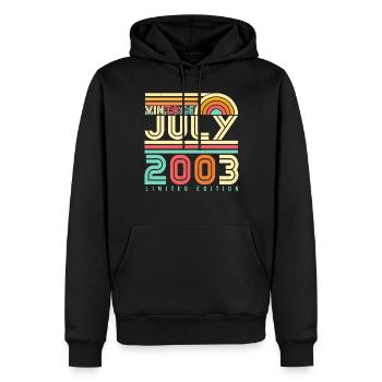 Tolle Geschenkidee Für Juli 2003 - Männer Premium Bio Hoodie - Schwarz - Vorne - Nico (187cm)