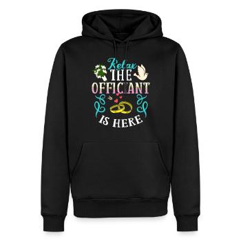 Trauungsleiter Eheoffizier Priester Pfarrer Ehe - Männer Premium Bio Hoodie - Schwarz - Vorne - Nico (187cm)