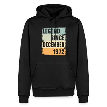 Born December 1972 50 years 50s 50th birthday - Men’s Premium Organic Hoodie - black - Front - Nico (187cm)