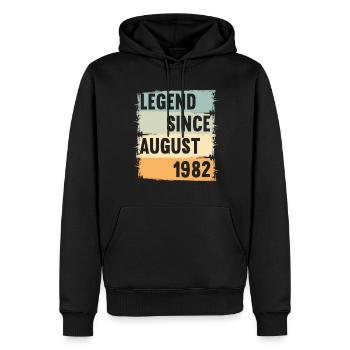 Né en août 1982 40 ans 40s 40e anniversaire - Sweat à capuche Premium bio Homme - noir - Devant - Nico (187cm)