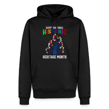 Happy National Hispanic Heritage Month - Latina Fl - Männer Premium Bio Hoodie - Schwarz - Vorne - Nico (187cm)
