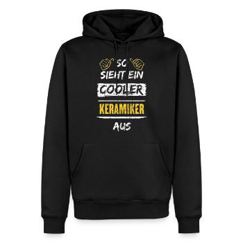 So Sieht Ein Cooler Keramiker Aus Arbeitsshirt - Männer Premium Bio Hoodie - Schwarz - Vorne - Nico (187cm)