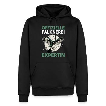 Falknerin Falken Falknerei - Männer Premium Bio Hoodie - Schwarz - Vorne - Nico (187cm)