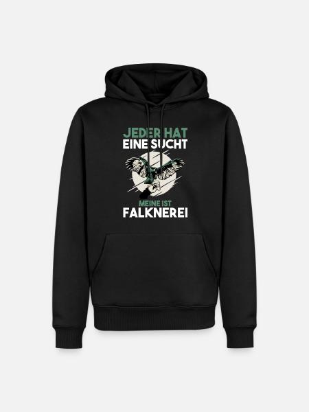 Falkner Falken Falknerei - Männer Premium Bio Hoodie - Schwarz
