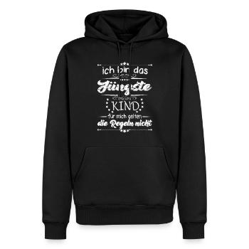 Familie Kinder das jüngste Kind - Männer Premium Bio Hoodie - Schwarz - Vorne - Nico (187cm)