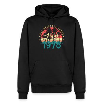 Im Juli 1978 Geboren - Männer Premium Bio Hoodie - Schwarz - Vorne - Nico (187cm)