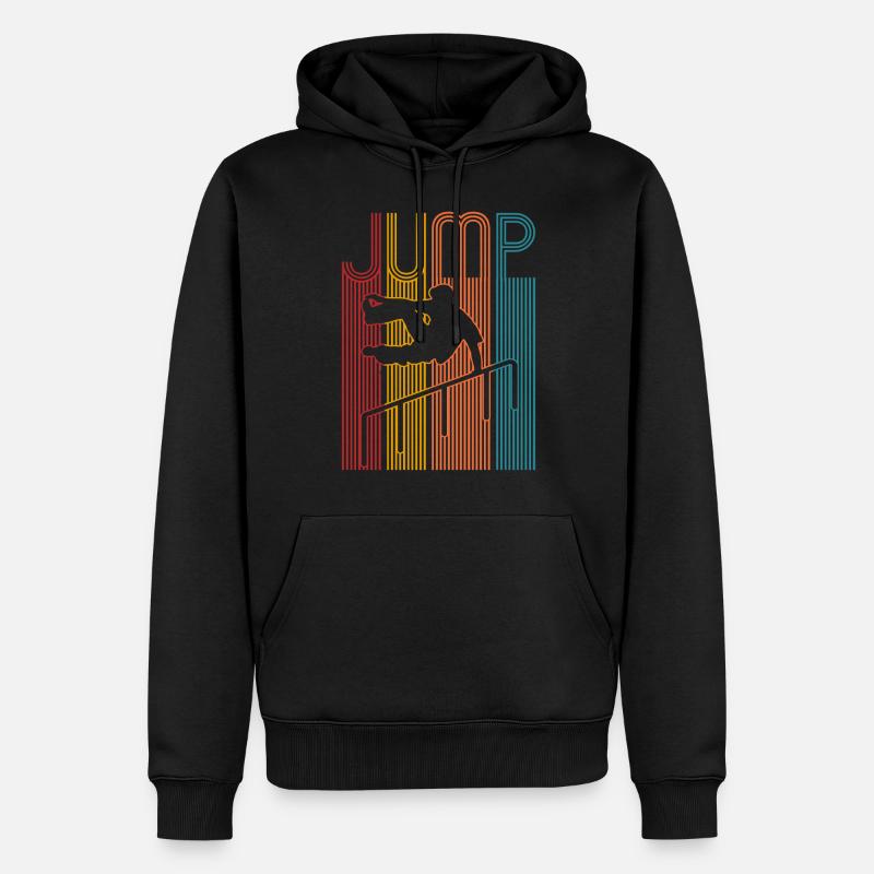Parkour Free Running Traceur Retro - Sweat à capuche Premium bio Homme - noir
