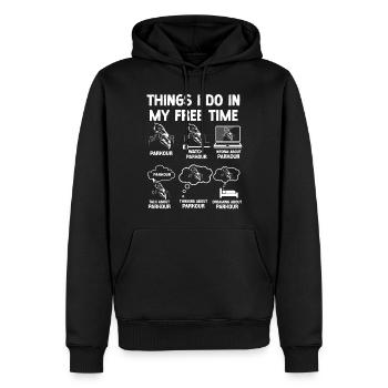 Parkour Free Running Traceur - Männer Premium Bio Hoodie - Schwarz - Vorne - Nico (187cm)