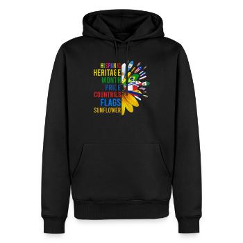 Hispanic Heritage Month Pride Countries Flags Sunf - Männer Premium Bio Hoodie - Schwarz - Vorne - Nico (187cm)