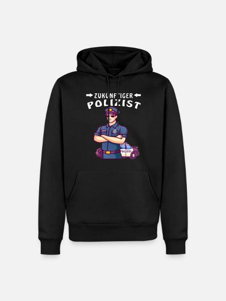 ZUKÜNFTIGER POLIZIST - Männer Premium Bio Hoodie - Schwarz
