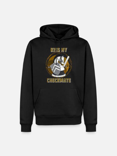 KISS MY CHECKMATE - Men’s Premium Organic Hoodie - black