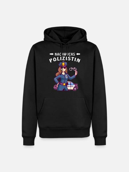 NACHWUCHS POLIZISTIN - Männer Premium Bio Hoodie - Schwarz