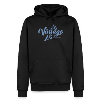 Geschenke zum Geburtstag Geburtsjahr 2002 - Männer Premium Bio Hoodie - Schwarz - Vorne - Nico (187cm)