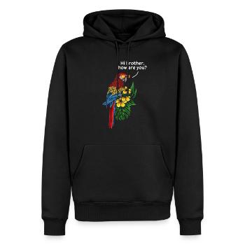 Cockatiel Bird Hallo Bruder, wie geht es dir? - Männer Premium Bio Hoodie - Schwarz - Vorne - Nico (187cm)