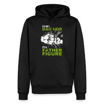 Papa Bod Fier Papa Disant avec Fist Bump - Sweat à capuche Premium bio Homme - noir - Devant - Nico (187cm)