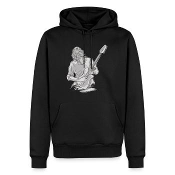 Rock Gitarre Guitar Gitarrist Rocker Geschenk - Männer Premium Bio Hoodie - Schwarz - Vorne - Nico (187cm)