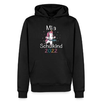 Einschulung 2022 Mia Einhorn Erstklässler 2022 - Männer Premium Bio Hoodie - Schwarz - Vorne - Nico (187cm)