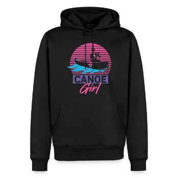 Canoe Canoeing Girl Retro Canoe - Männer Premium Bio Hoodie - Schwarz - Vorne - Nico (187cm)