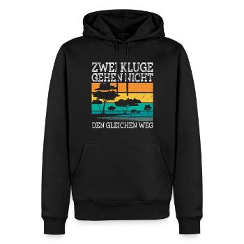 Afrika Liebhaber Tradition Reise Sprichwort - Männer Premium Bio Hoodie - Schwarz - Vorne - Nico (187cm)