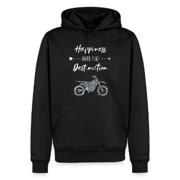 Motocycliste Motard Motocycliste - Sweat à capuche Premium bio Homme - noir - Devant - Nico (187cm)