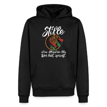 Afrika Gleichheit Freiheit Menschenrechte - Männer Premium Bio Hoodie - Schwarz - Vorne - Nico (187cm)
