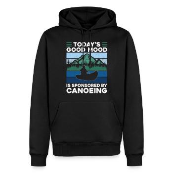Canoe Canoeing Vintage Retro - Männer Premium Bio Hoodie - Schwarz - Vorne - Nico (187cm)