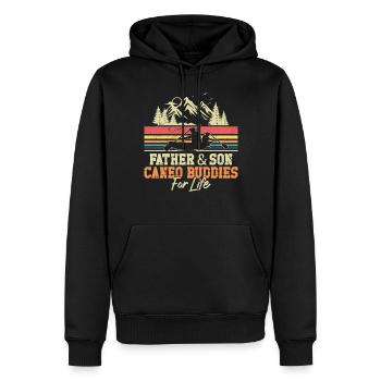 Canoe Canoeing Son Father Father & - Männer Premium Bio Hoodie - Schwarz - Vorne - Nico (187cm)