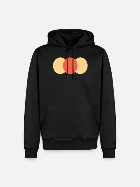 Three circles - Men’s Premium Organic Hoodie - black