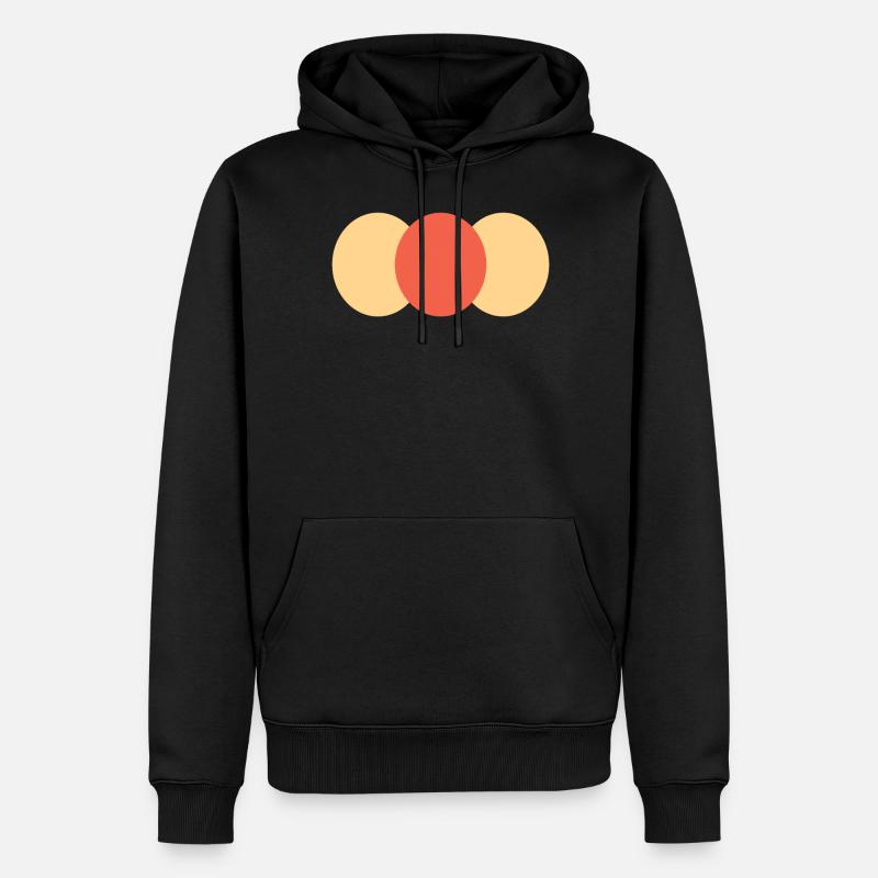 Trois cercles - Sweat à capuche Premium bio Homme - noir