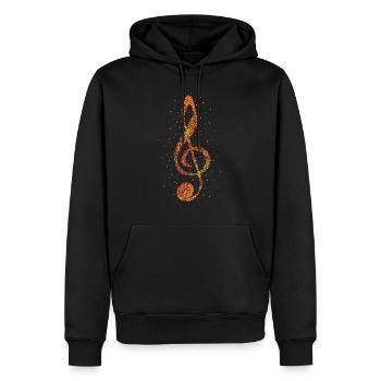Partition clé Musicien Choir Musikverein - Sweat à capuche Premium bio Homme - noir - Devant - Nico (187cm)